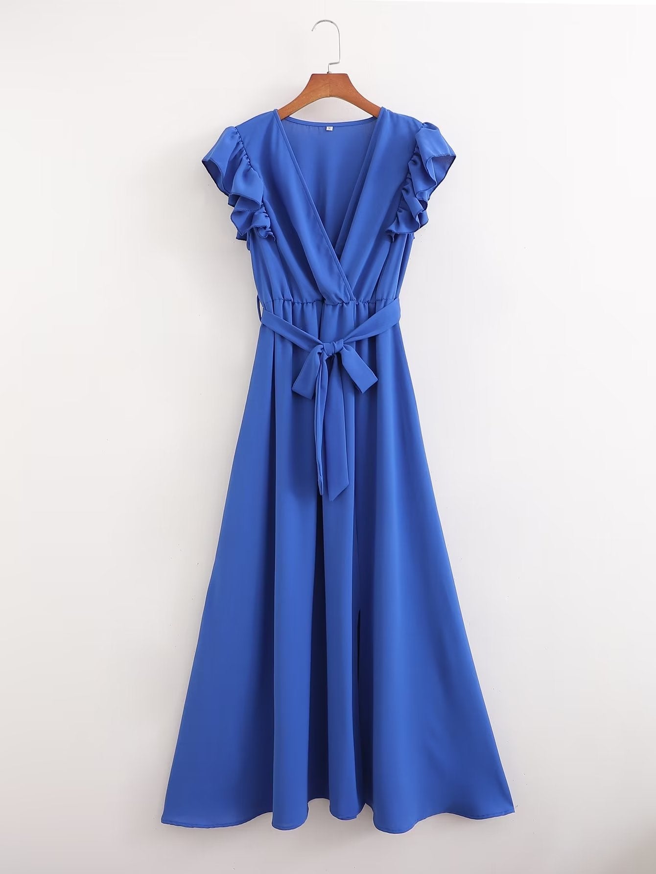 Summer Women Clothing French Sexy Backless V neck Sleeveless Waist Slimming Dress by Ragazza