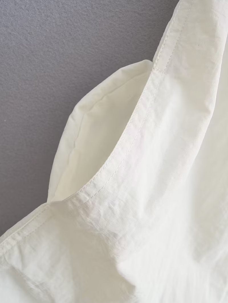 Summer Women Clothing Sexy Halter White Nylon Short Dress by Ragazza