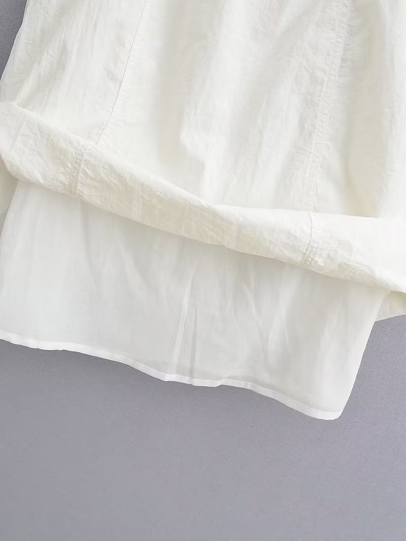 Summer Women Clothing Sexy Halter White Nylon Short Dress by Ragazza