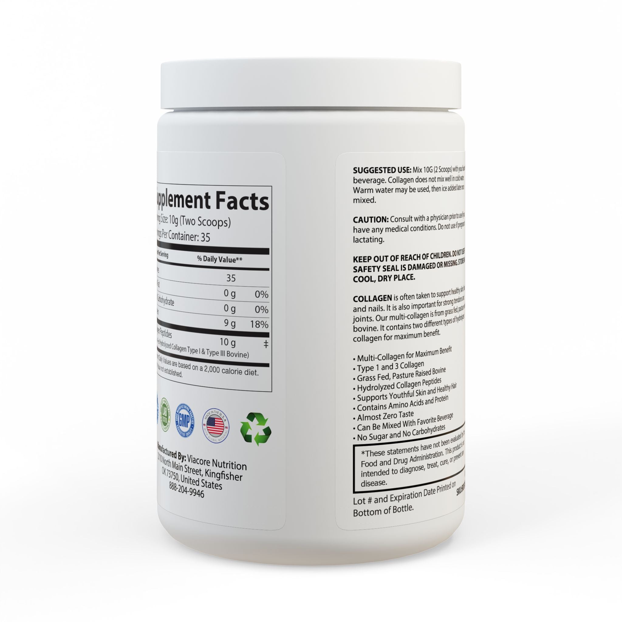 Eluvion Collagen Peptides Type I & III Supplement 12.3oz by Spee24, LLC