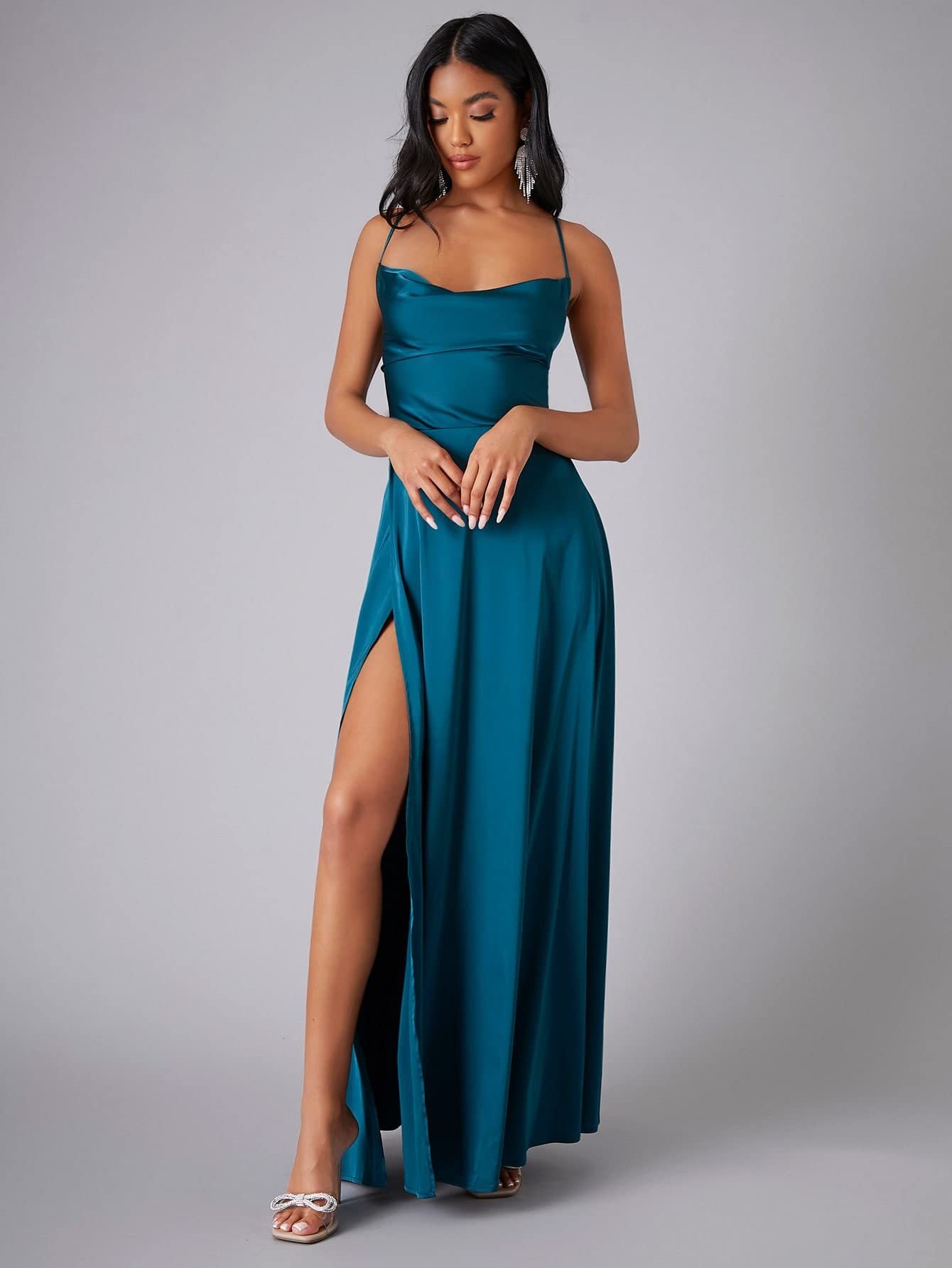 Women Clothing Sexy Slimming Slim Fit Backless Suspenders Waist Tight Formal Dress by Ragazza