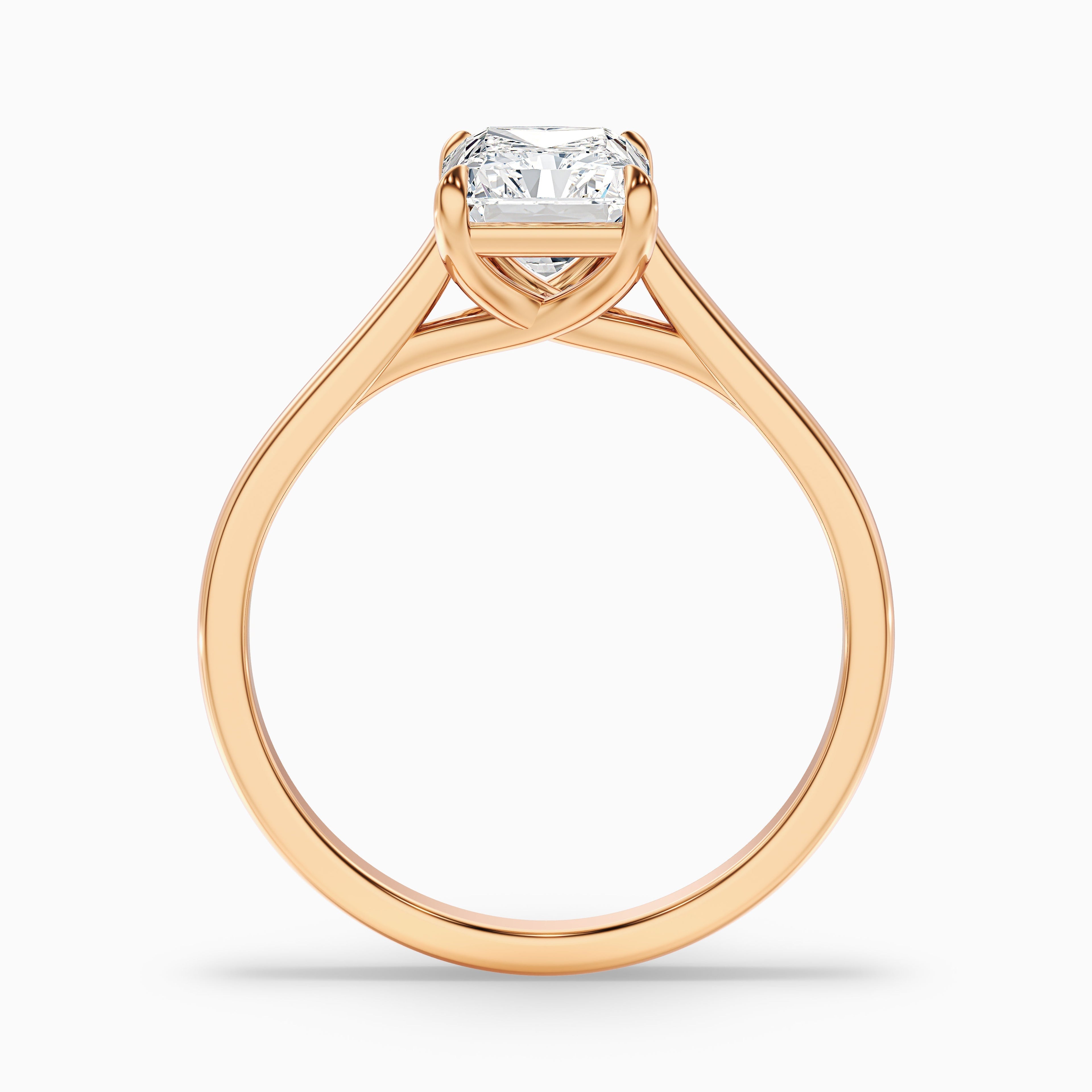 Daisy 1 Carat Radiant Cut Solitaire Lab Grown Diamond Ring in 14k Rose Gold