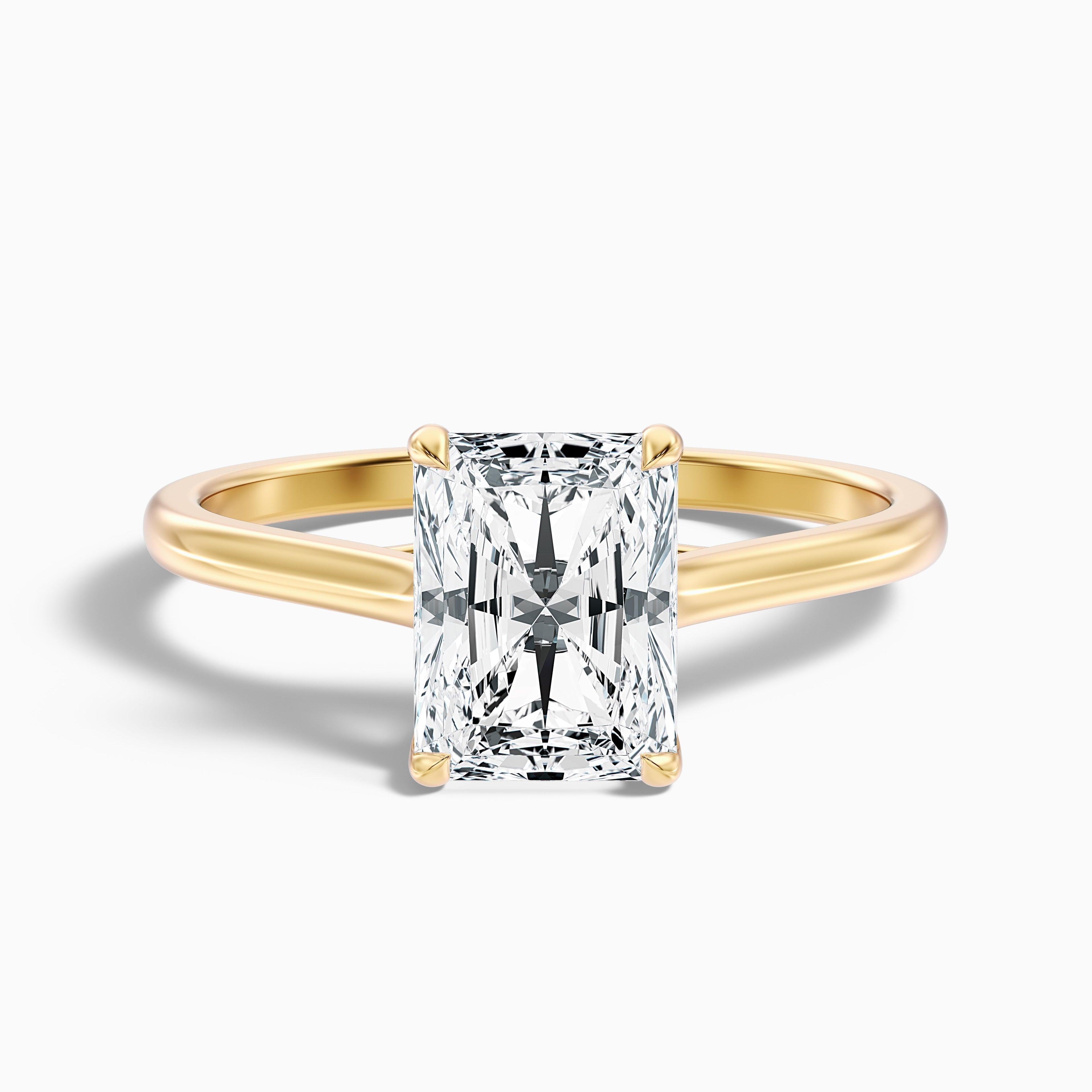 Daisy 1 Carat Radiant Cut Solitaire Lab Grown Diamond Ring in 925 Sterling Silver