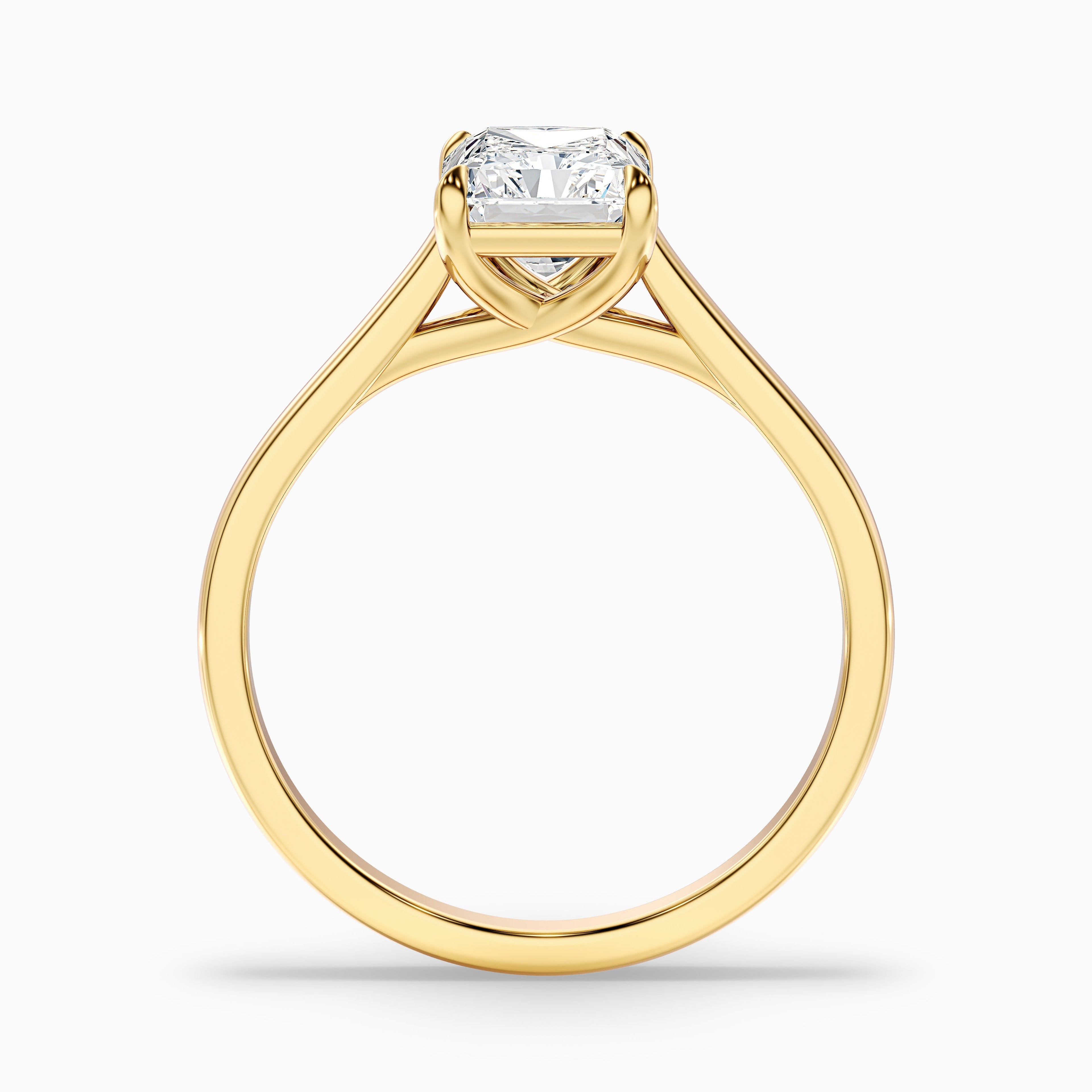 Daisy 4 Carat Radiant Cut Solitaire Lab Grown Diamond Ring in 10k White Gold
