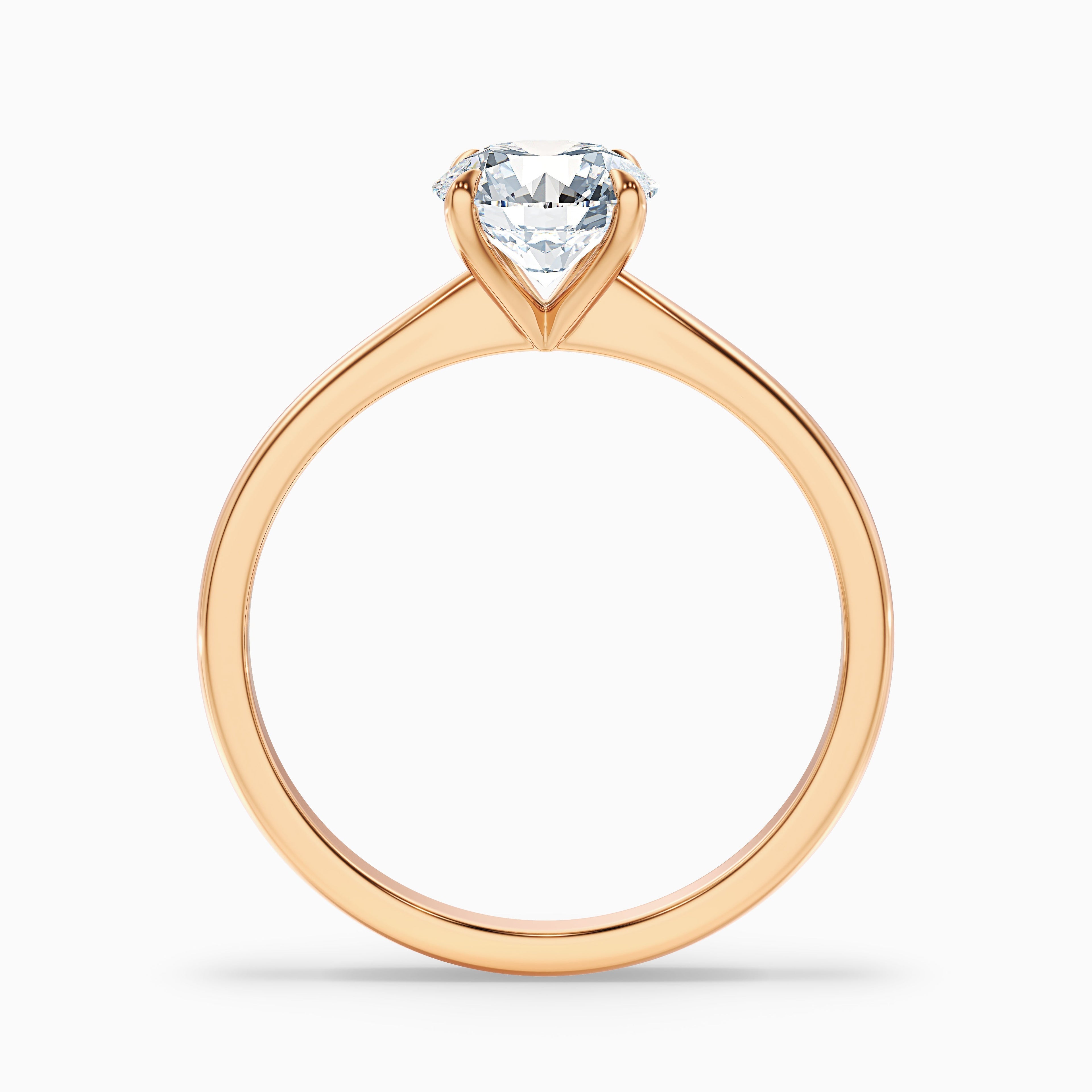 Diana 3.5 Carat Round Solitaire Lab Grown Diamond Ring in 18k White Gold