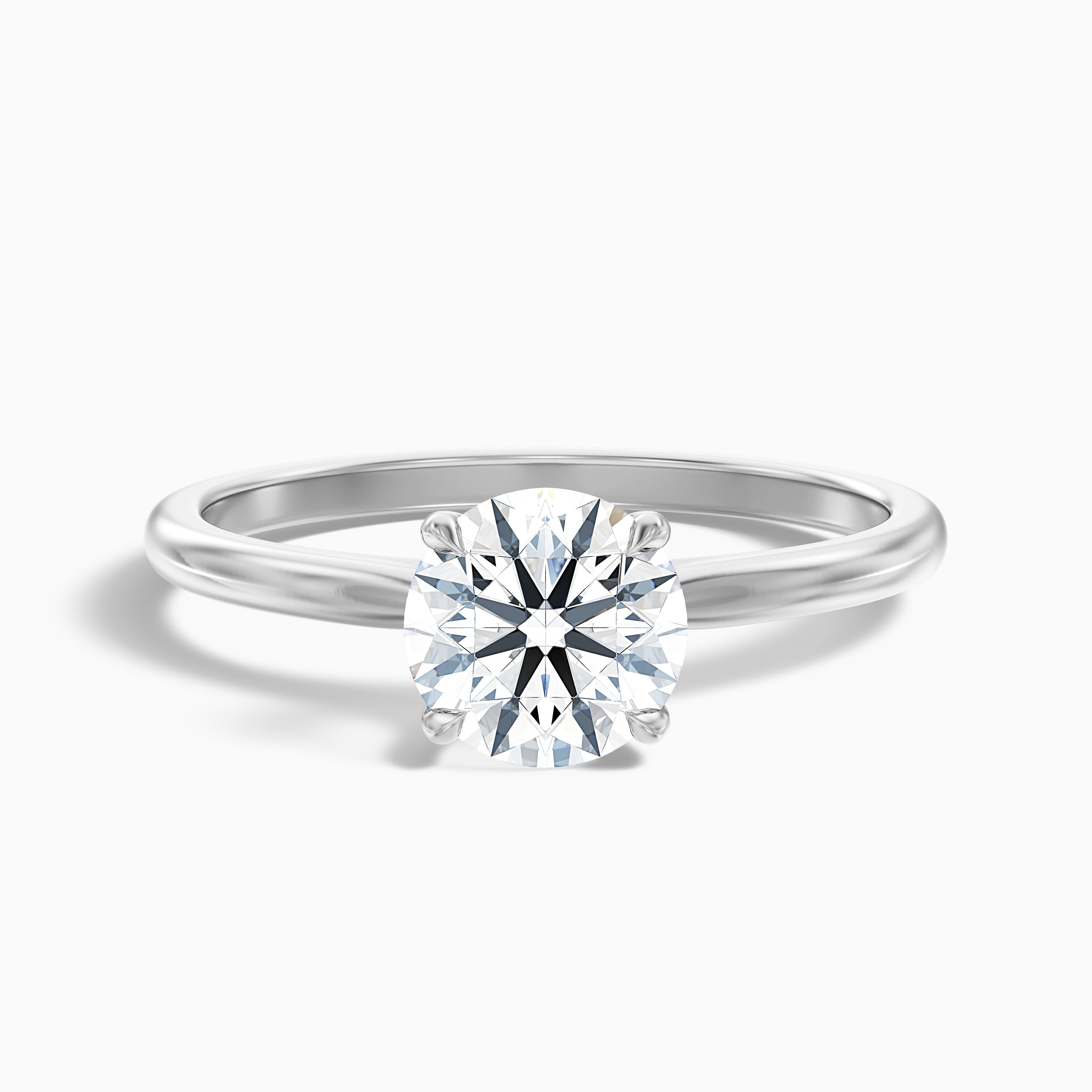 Diana 5 Carat Round Solitaire Lab Grown Diamond Ring in 10k Rose Gold