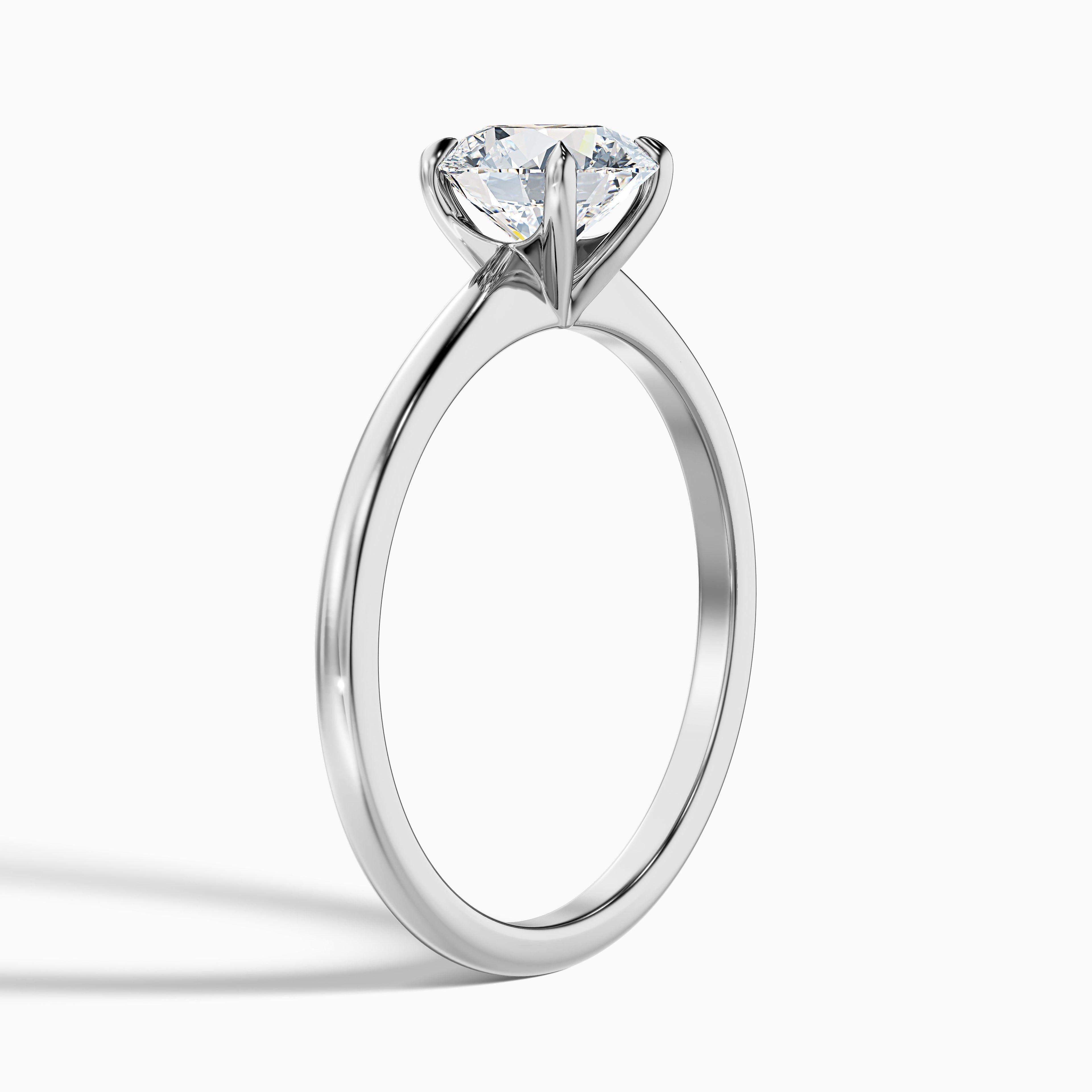 Diana 1.5 Carat Round Solitaire Lab Grown Diamond Ring in 10k Yellow Gold