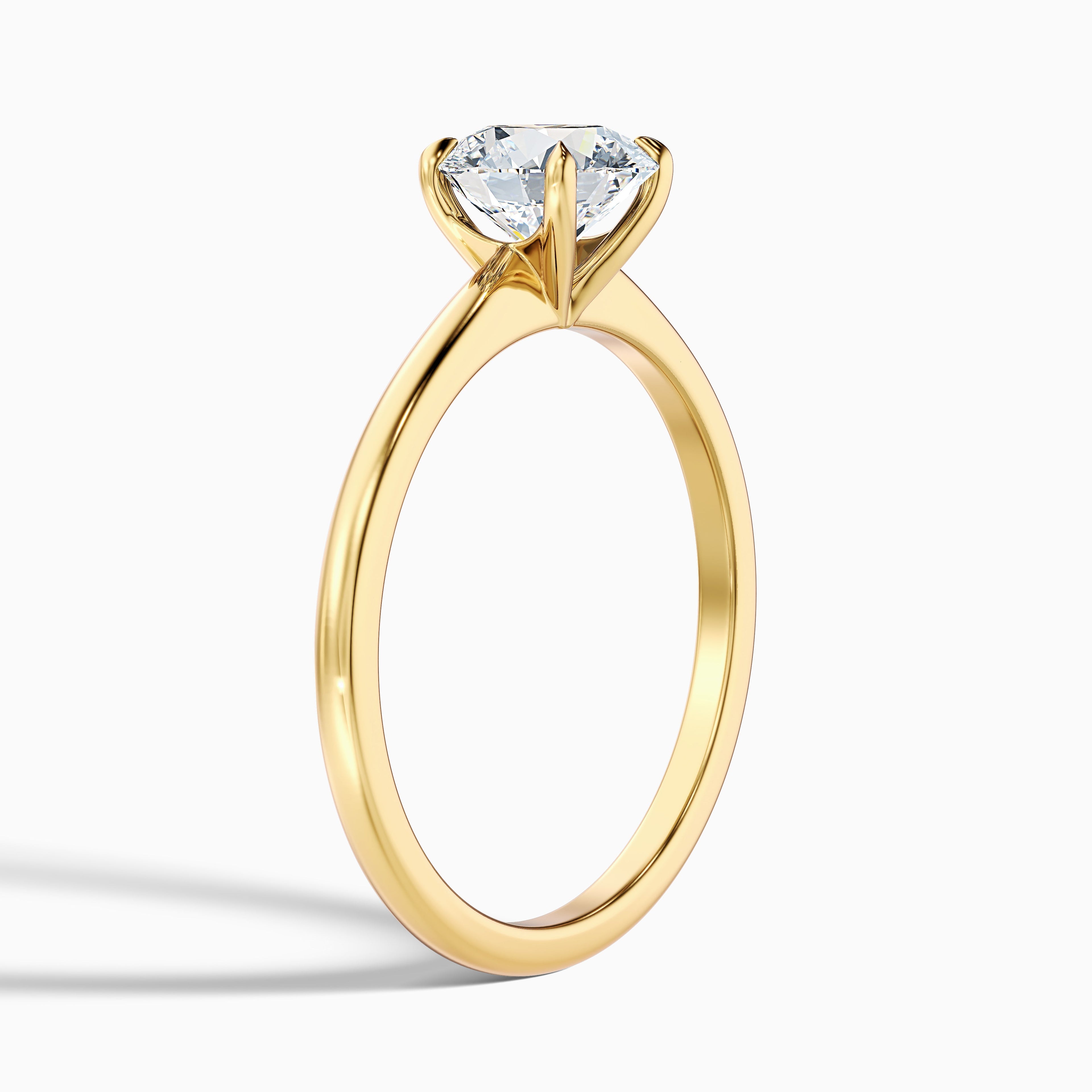 Diana 4.5 Carat Round Solitaire Lab Grown Diamond Ring in Platinum