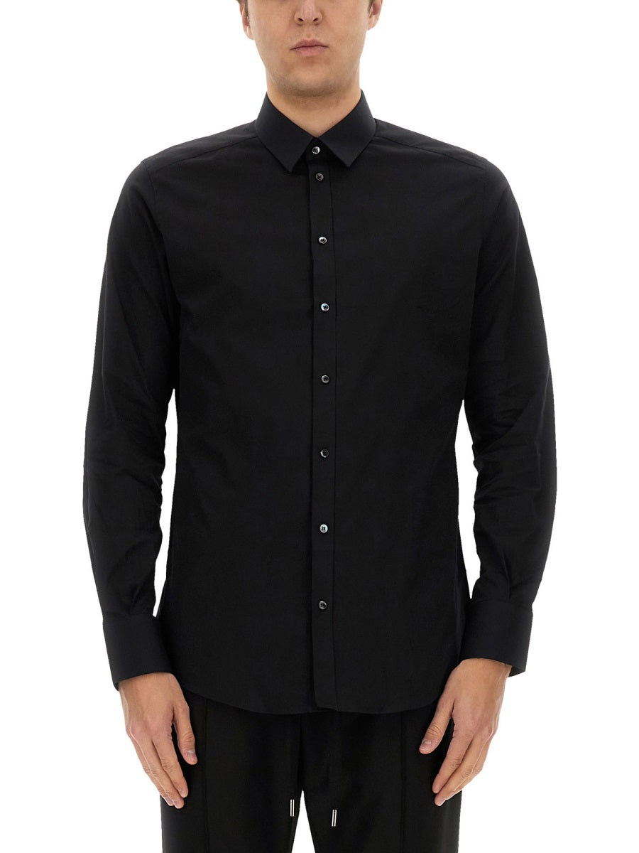 Dolce & Gabbana Men Gold Poplin Stretch Shirt DestGlow