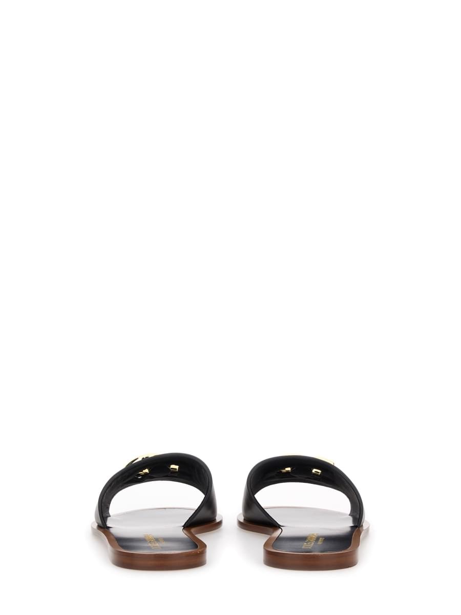 Dolce & Gabbana Women Leather Slide Sandal DestGlow