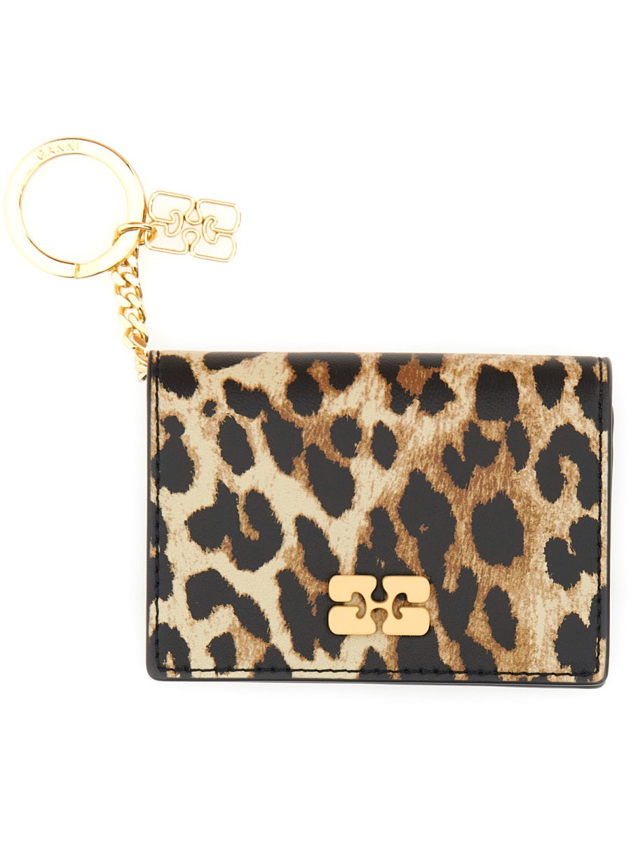 Ganni Women "Bou" Card Holder With Animal Motif DestGlow