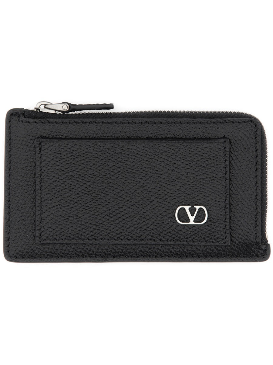 Valentino Garavani Men "Vlogo Signature" Leather Coin Purse by Luosophy