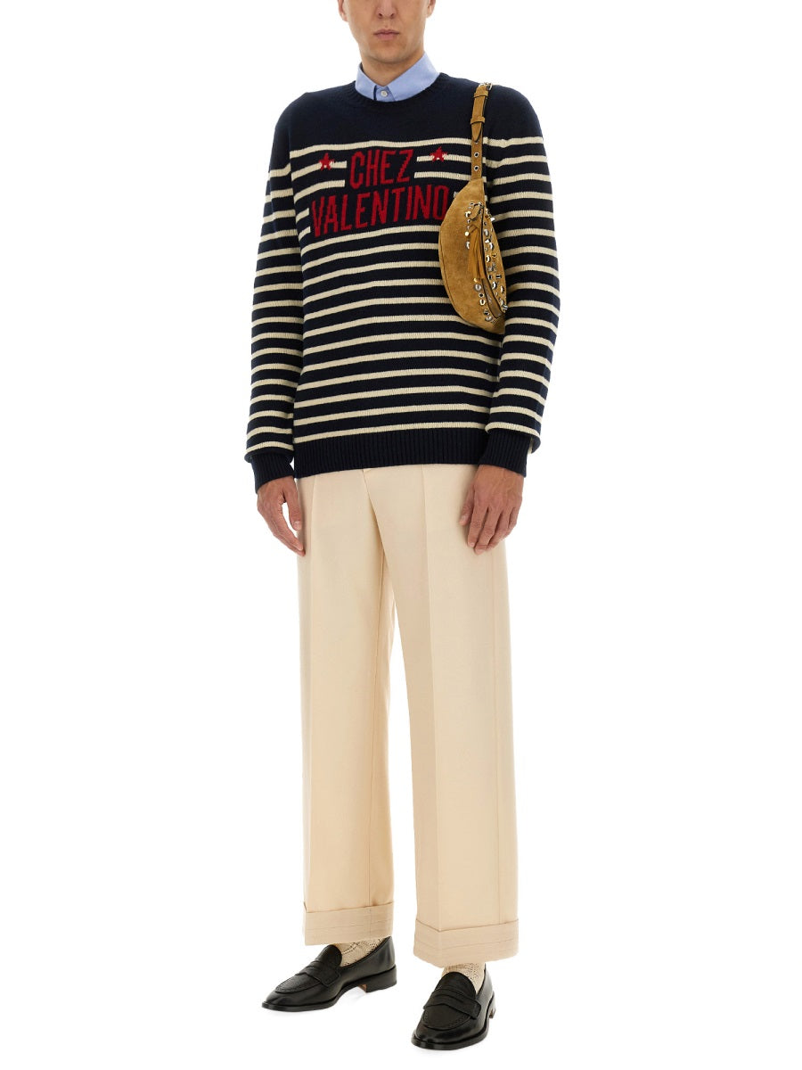 Valentino Men "Chez Valentine" Wool Sweater by Luosophy
