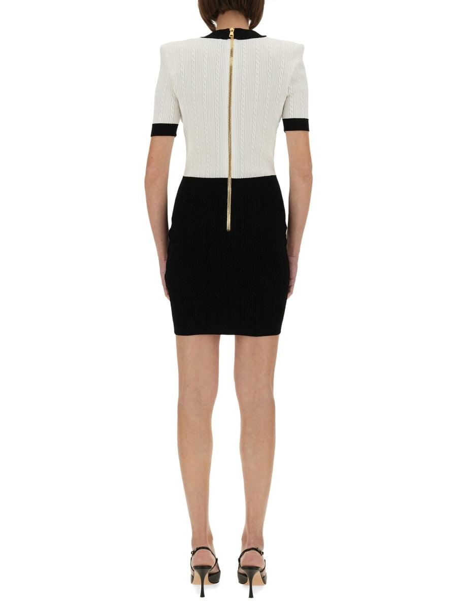 Balmain Women Two-Tone "Bodycon" Dress DestGlow