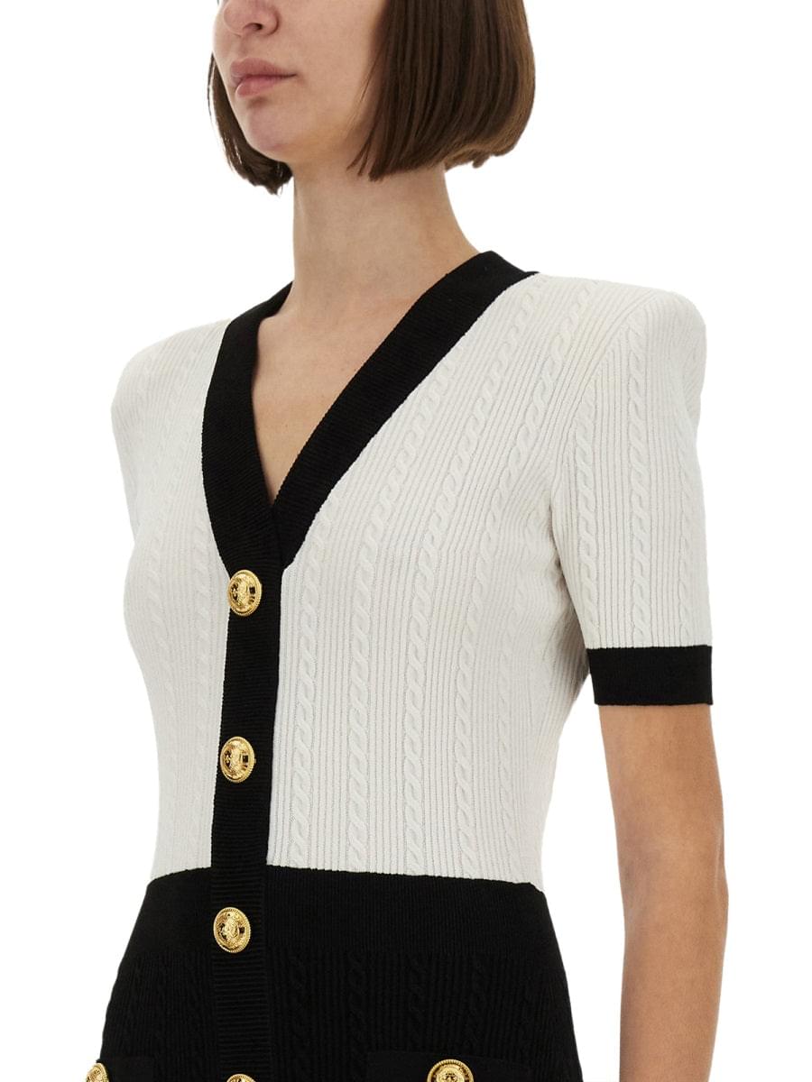 Balmain Women Two-Tone "Bodycon" Dress DestGlow
