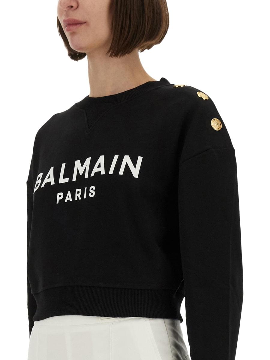 Balmain Women Sweatshirt With Logo Print DestGlow