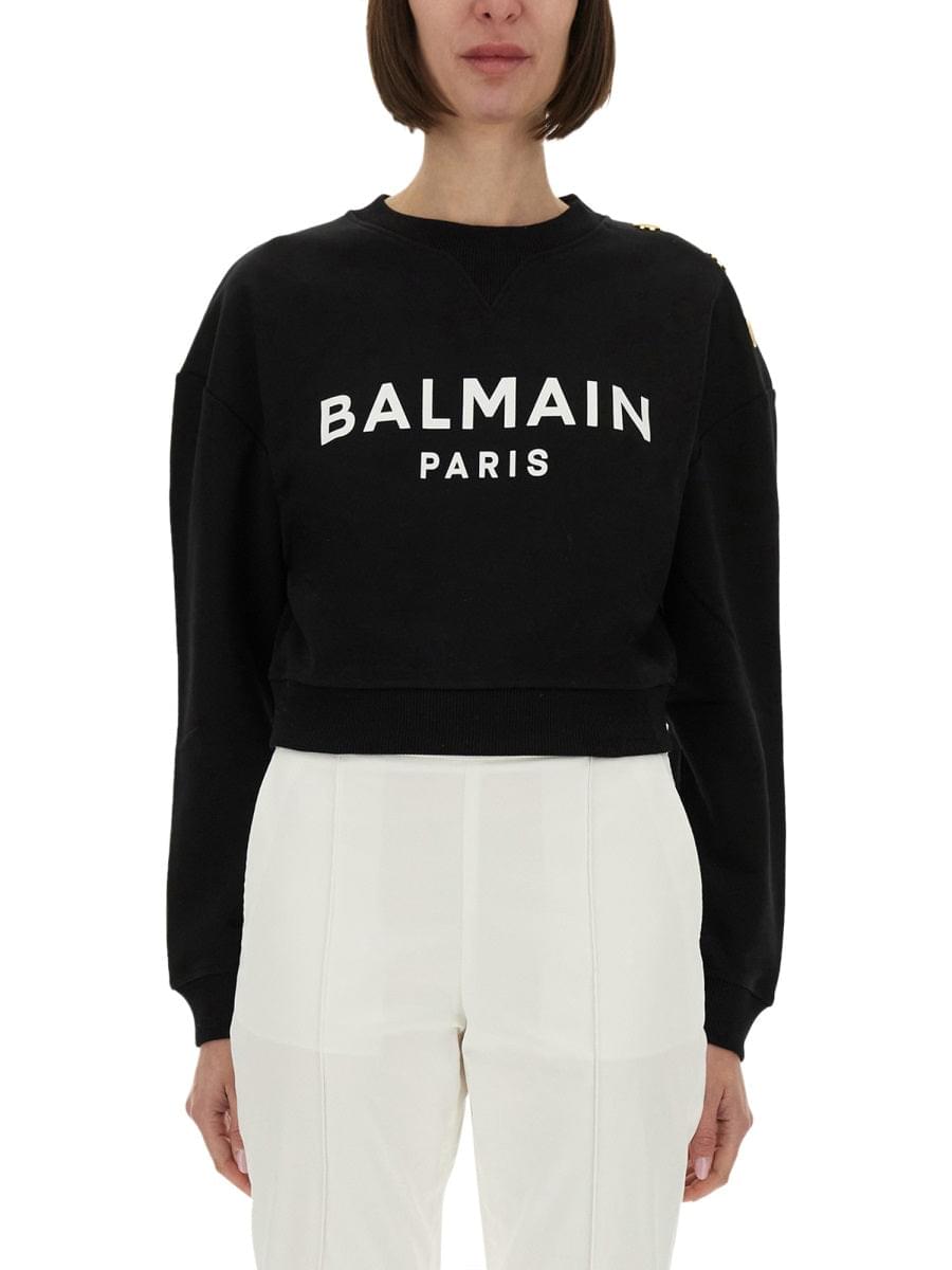 Balmain Women Sweatshirt With Logo Print DestGlow