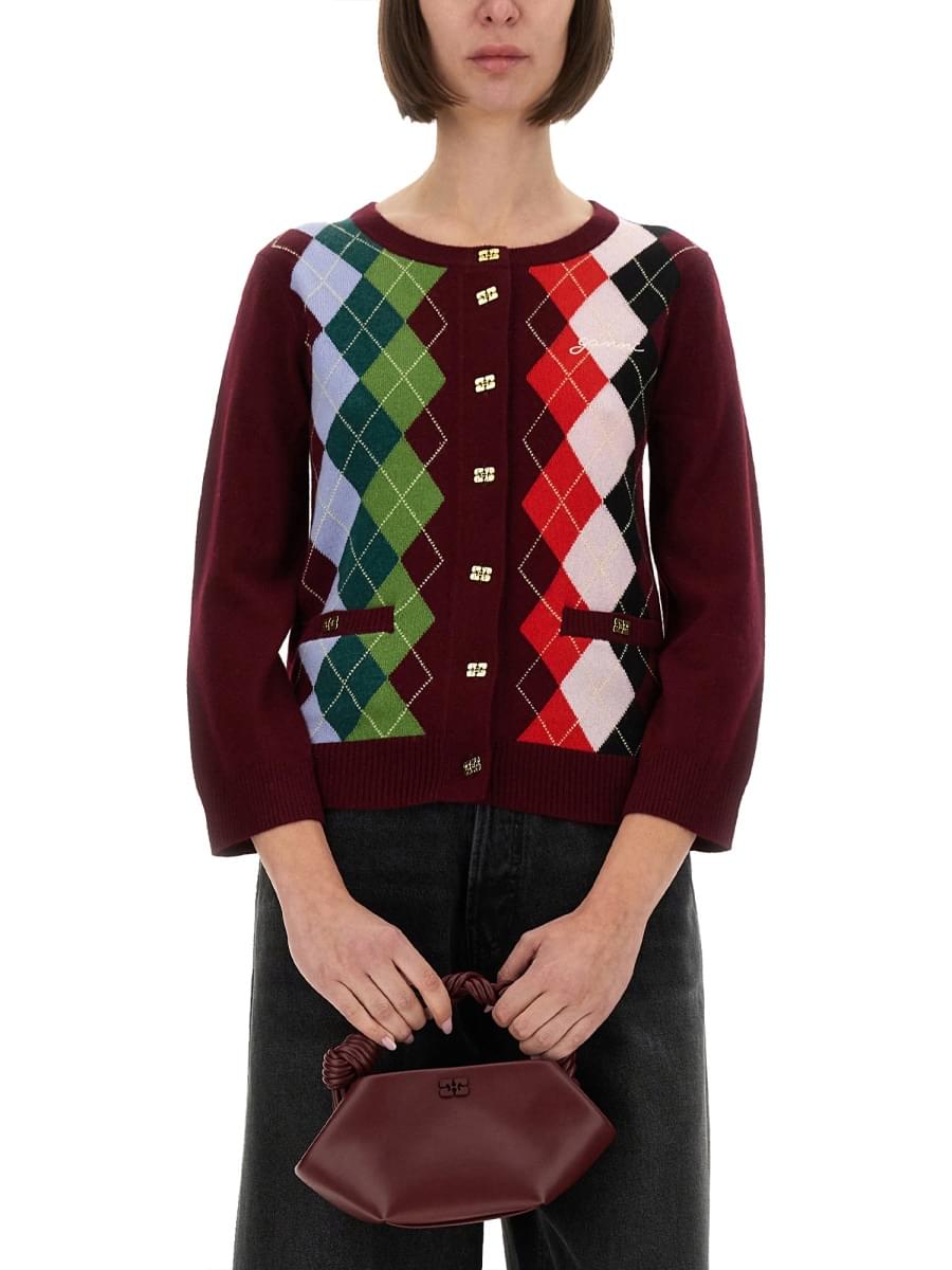 Ganni Women Jacquard Cashmere Cardigan DestGlow