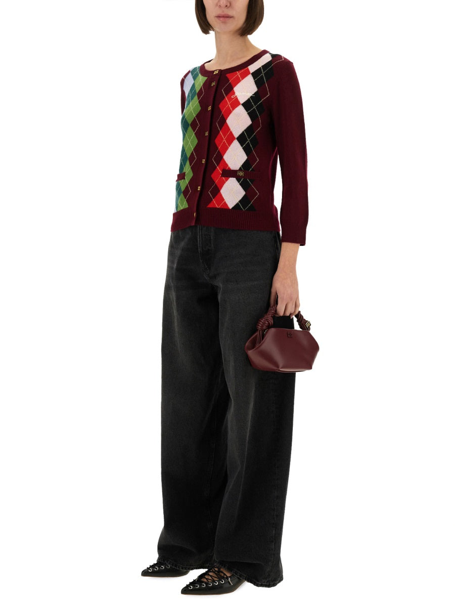 Ganni Women Jacquard Cashmere Cardigan by Luosophy