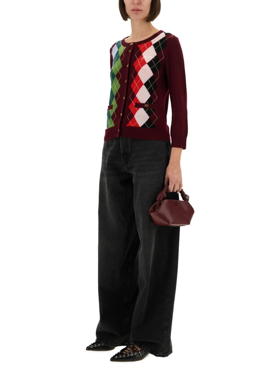 Ganni Women Jacquard Cashmere Cardigan DestGlow