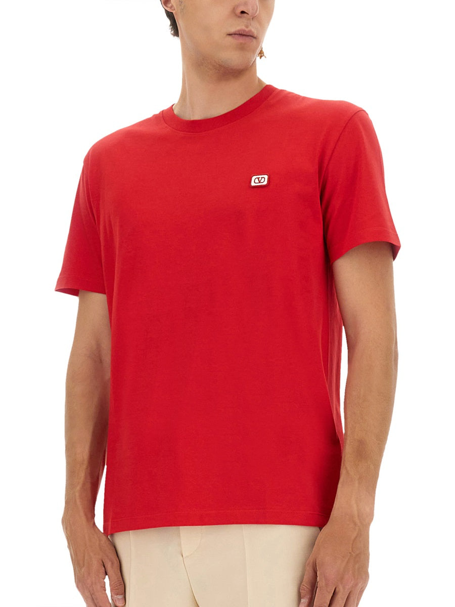 Valentino Men T-Shirt With Signature Vlogo DestGlow