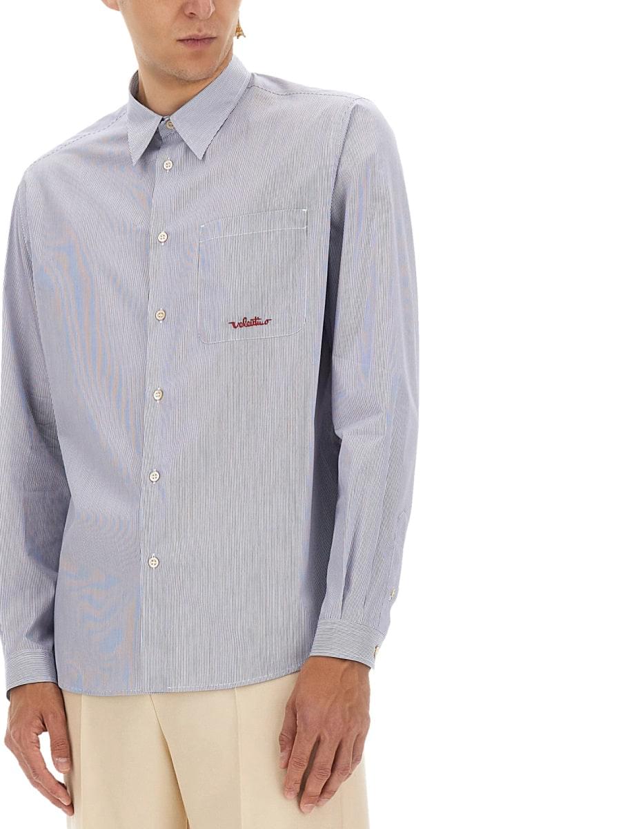 Valentino Men Striped Cotton Shirt DestGlow