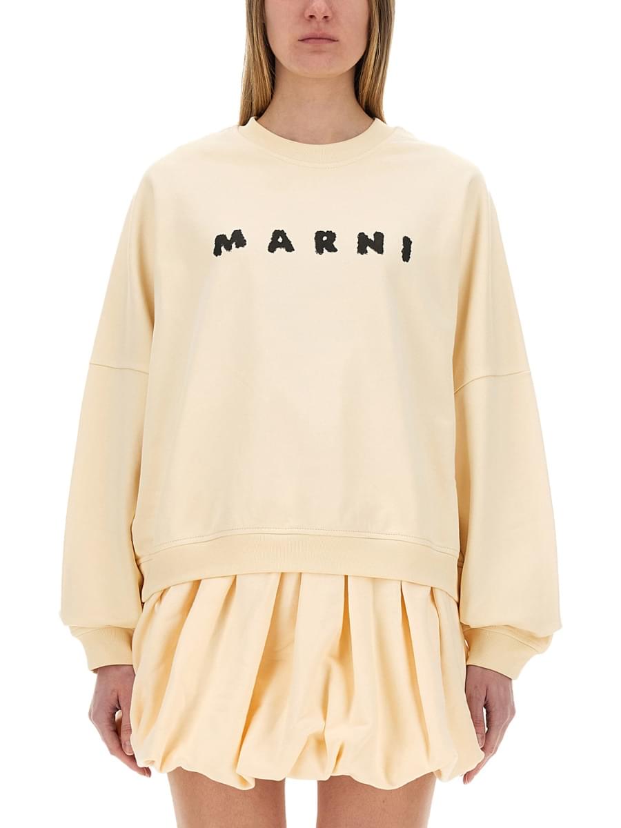 Marni Women Cotton Sweatshirt With Print DestGlow