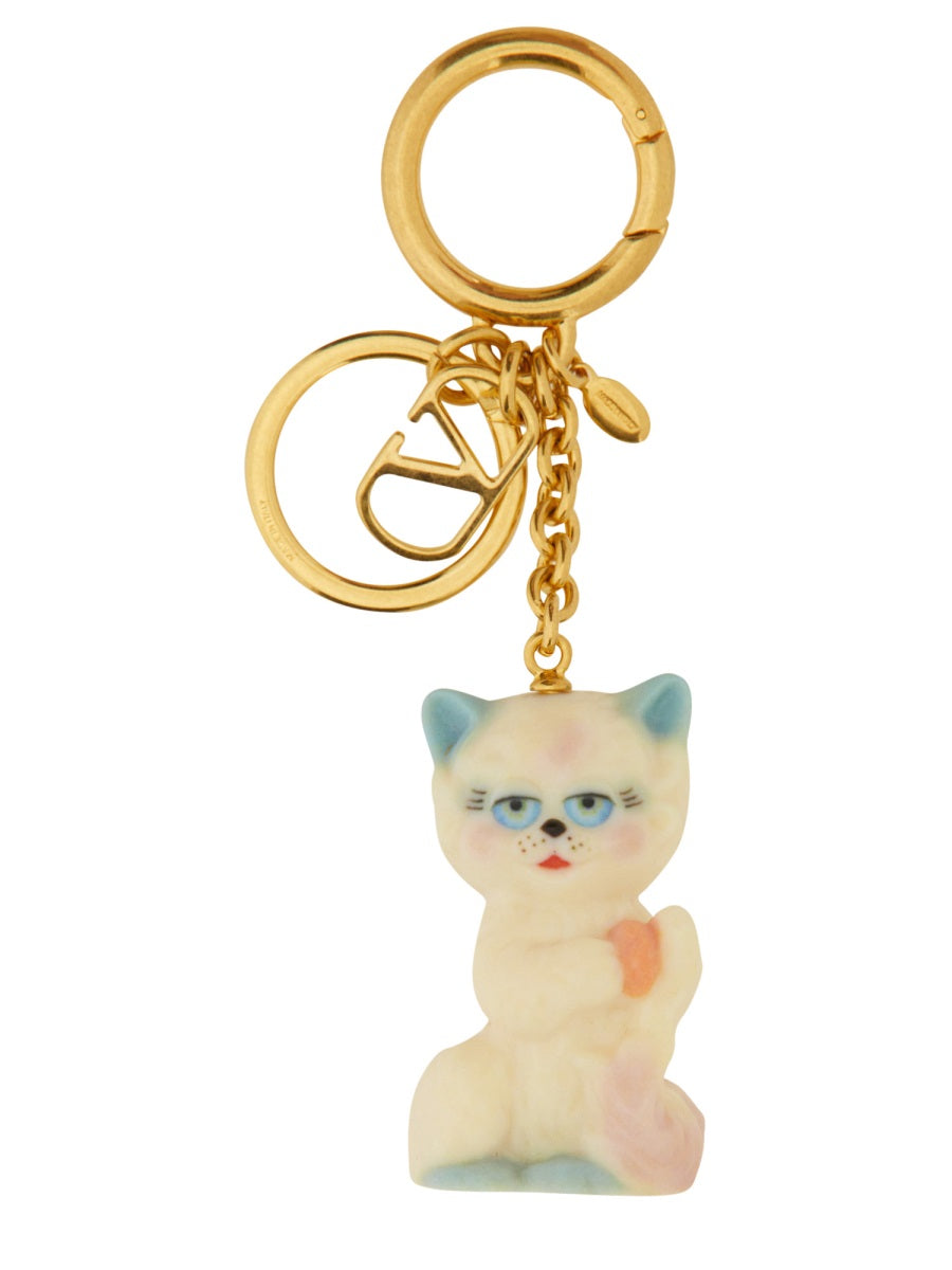 Valentino Garavani Men "Le Chat De La Maison" Keychain DestGlow