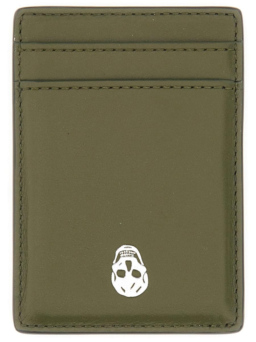 Alexander Mcqueen Men Magnetic Card Holder "Skull" DestGlow