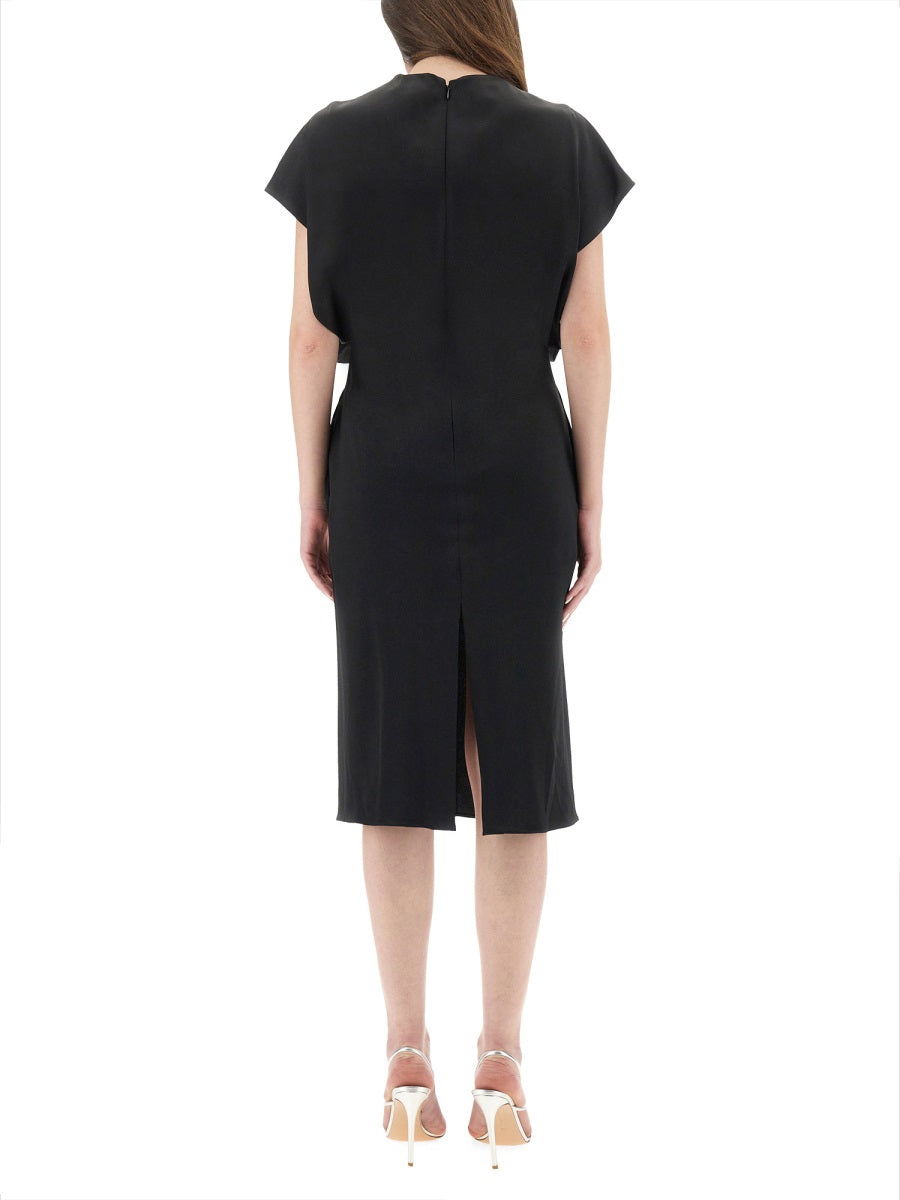 Stella Mccartney Women Midi Dress With Wing Sleeves DestGlow
