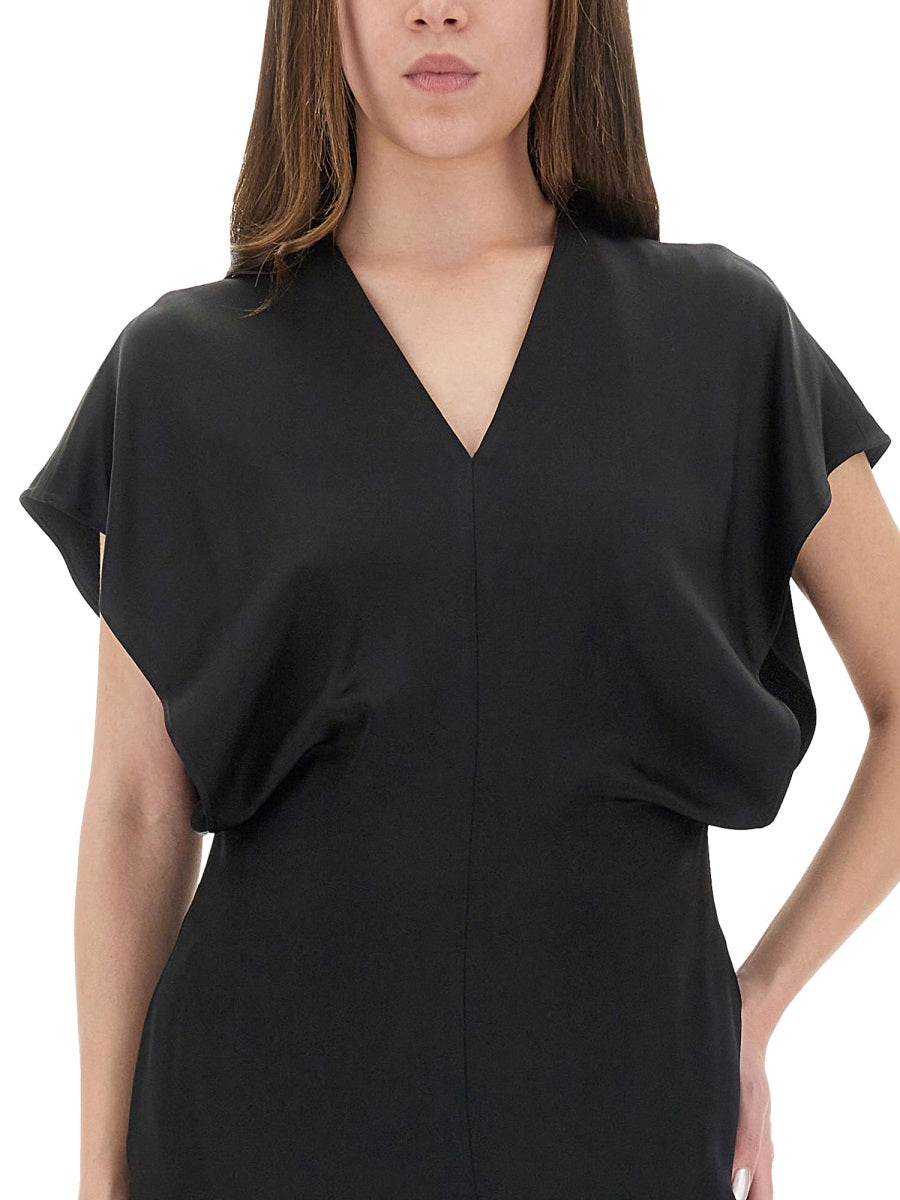 Stella Mccartney Women Midi Dress With Wing Sleeves DestGlow