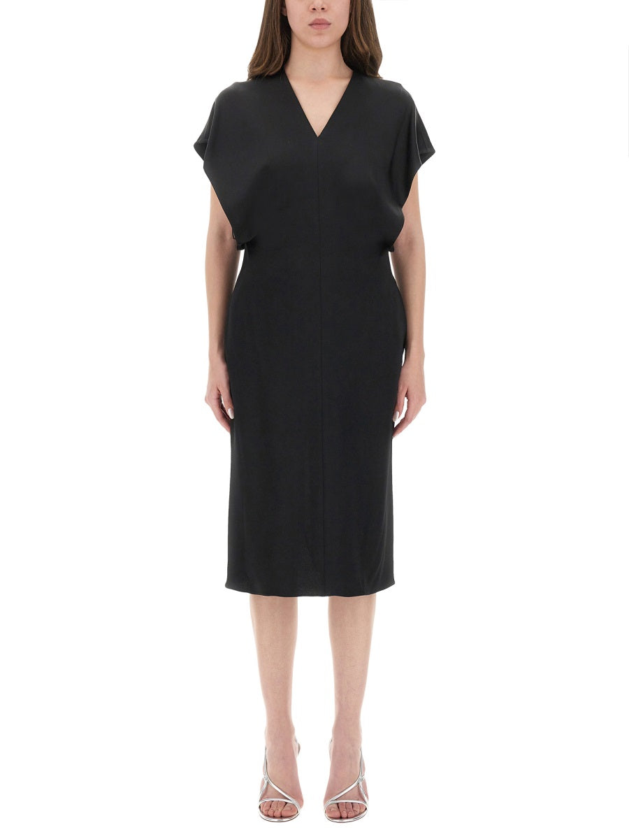 Stella Mccartney Women Midi Dress With Wing Sleeves DestGlow