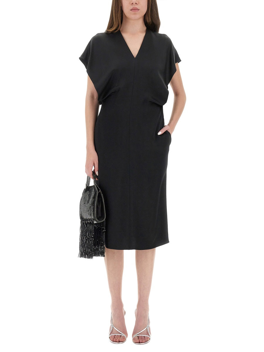 Stella Mccartney Women Midi Dress With Wing Sleeves DestGlow