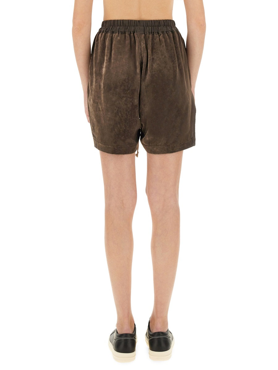 Rick Owens Women Viscose And Cupro Shorts DestGlow