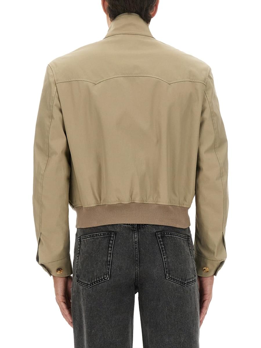 Alexander Mcqueen Men Harrington Cropped Jacket DestGlow