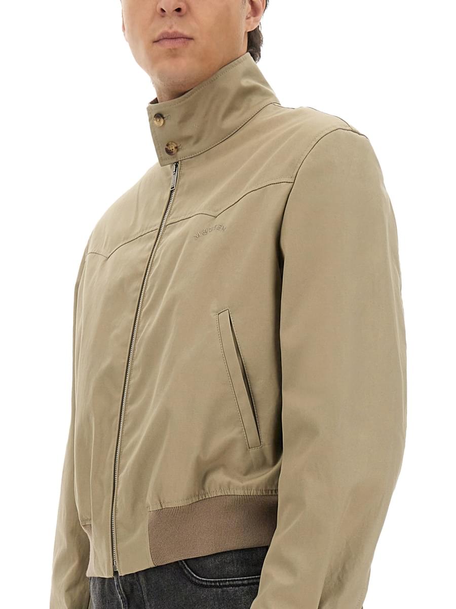 Alexander Mcqueen Men Harrington Cropped Jacket DestGlow