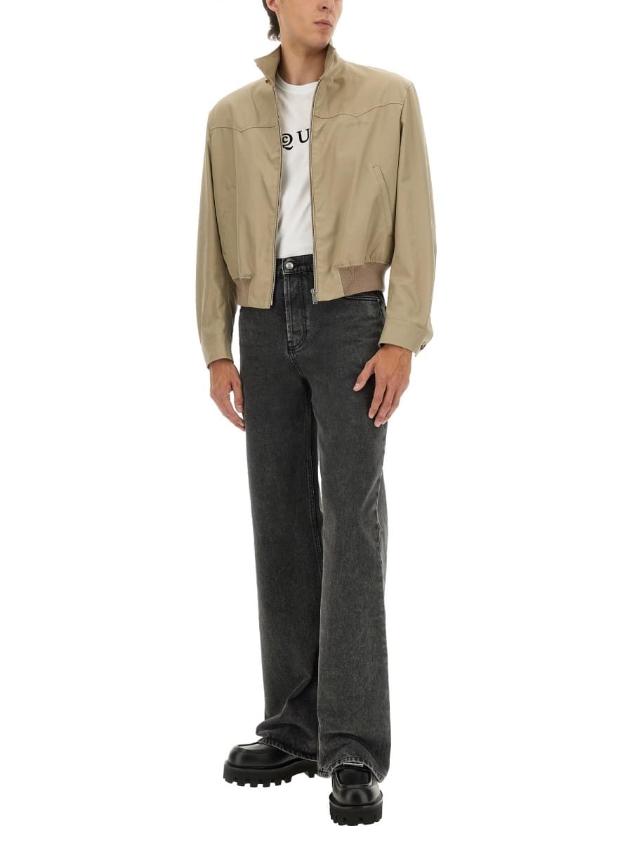 Alexander Mcqueen Men Harrington Cropped Jacket DestGlow