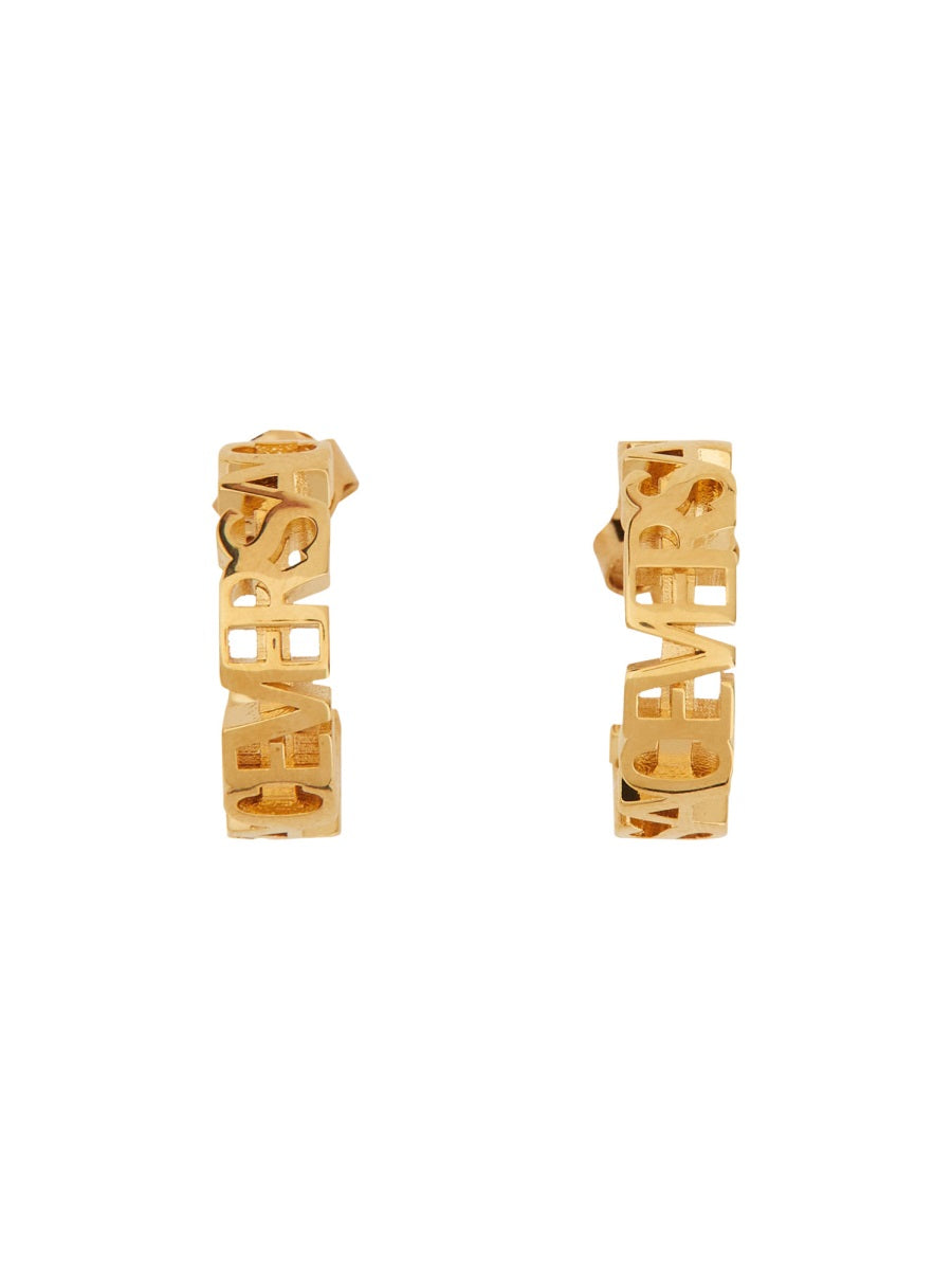 Versace Women Logo Hoop Earrings DestGlow
