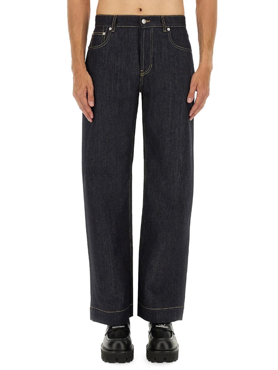 Alexander Mcqueen Men Wide Leg Jeans DestGlow