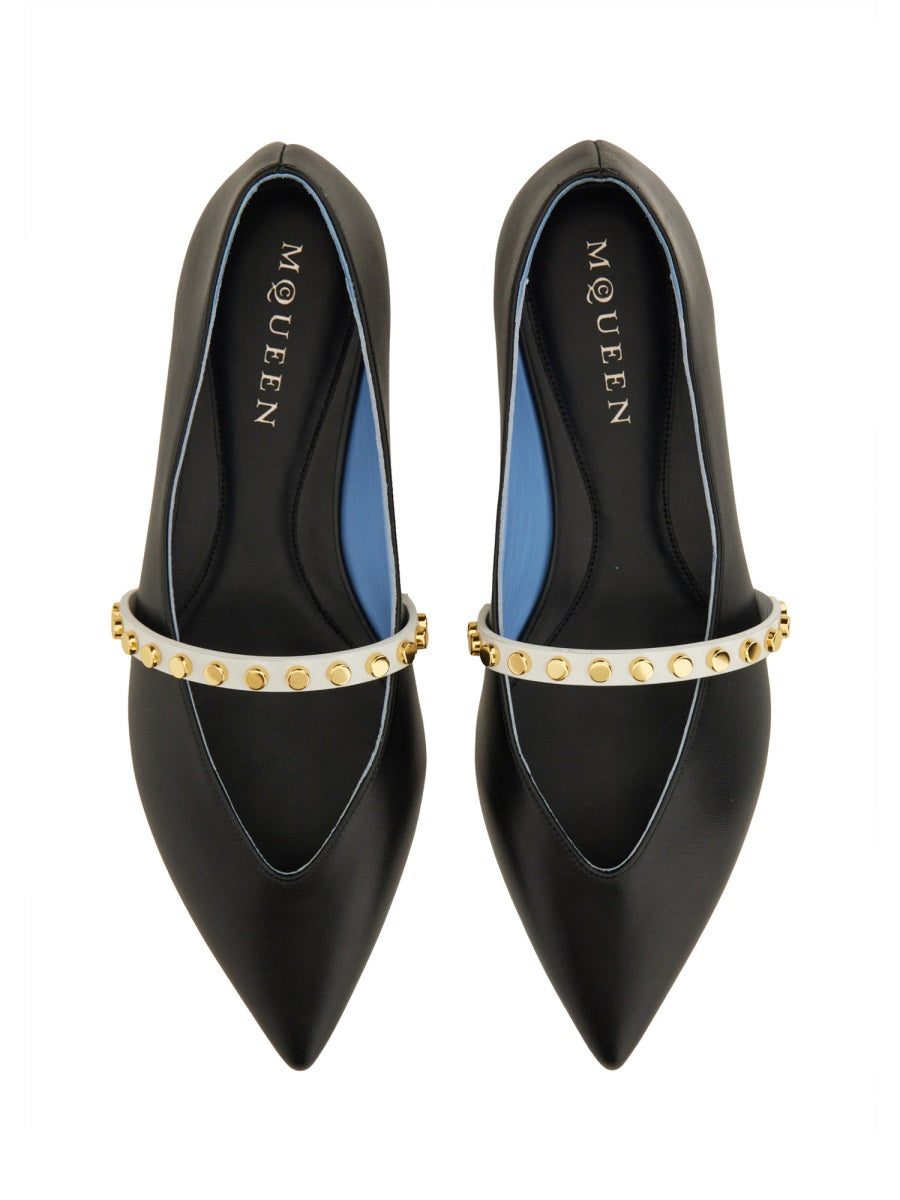 Alexander Mcqueen Women Leather Ballerina DestGlow