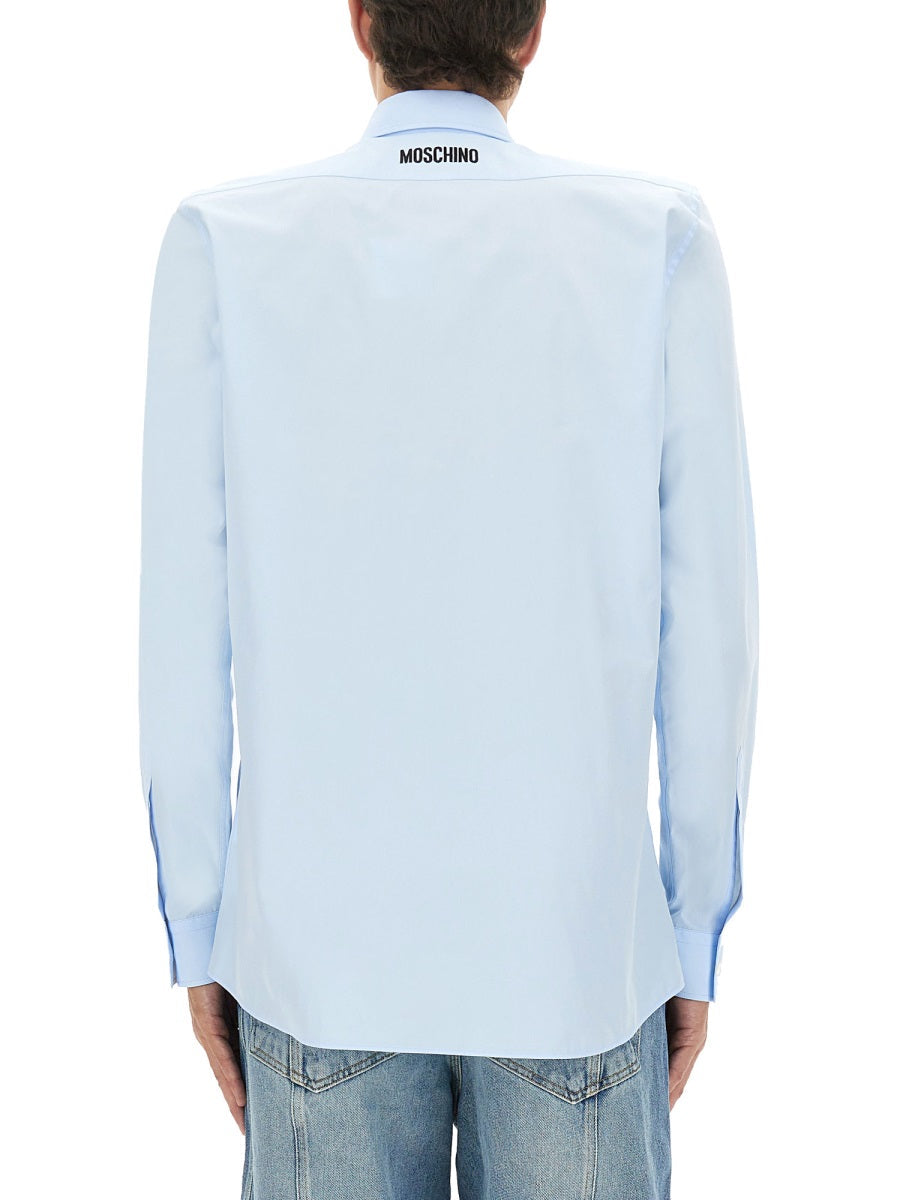 Moschino Men Cotton Poplin Shirt DestGlow