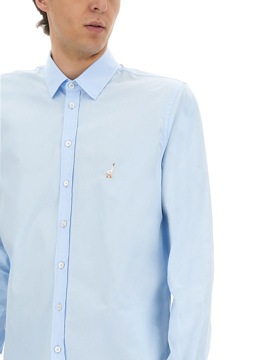 Moschino Men Cotton Poplin Shirt DestGlow