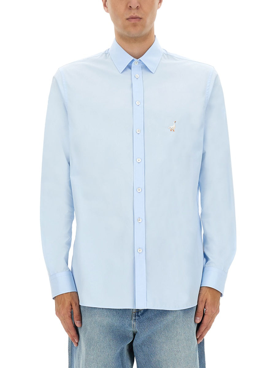 Moschino Men Cotton Poplin Shirt DestGlow