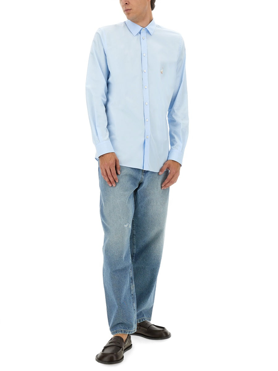 Moschino Men Cotton Poplin Shirt DestGlow