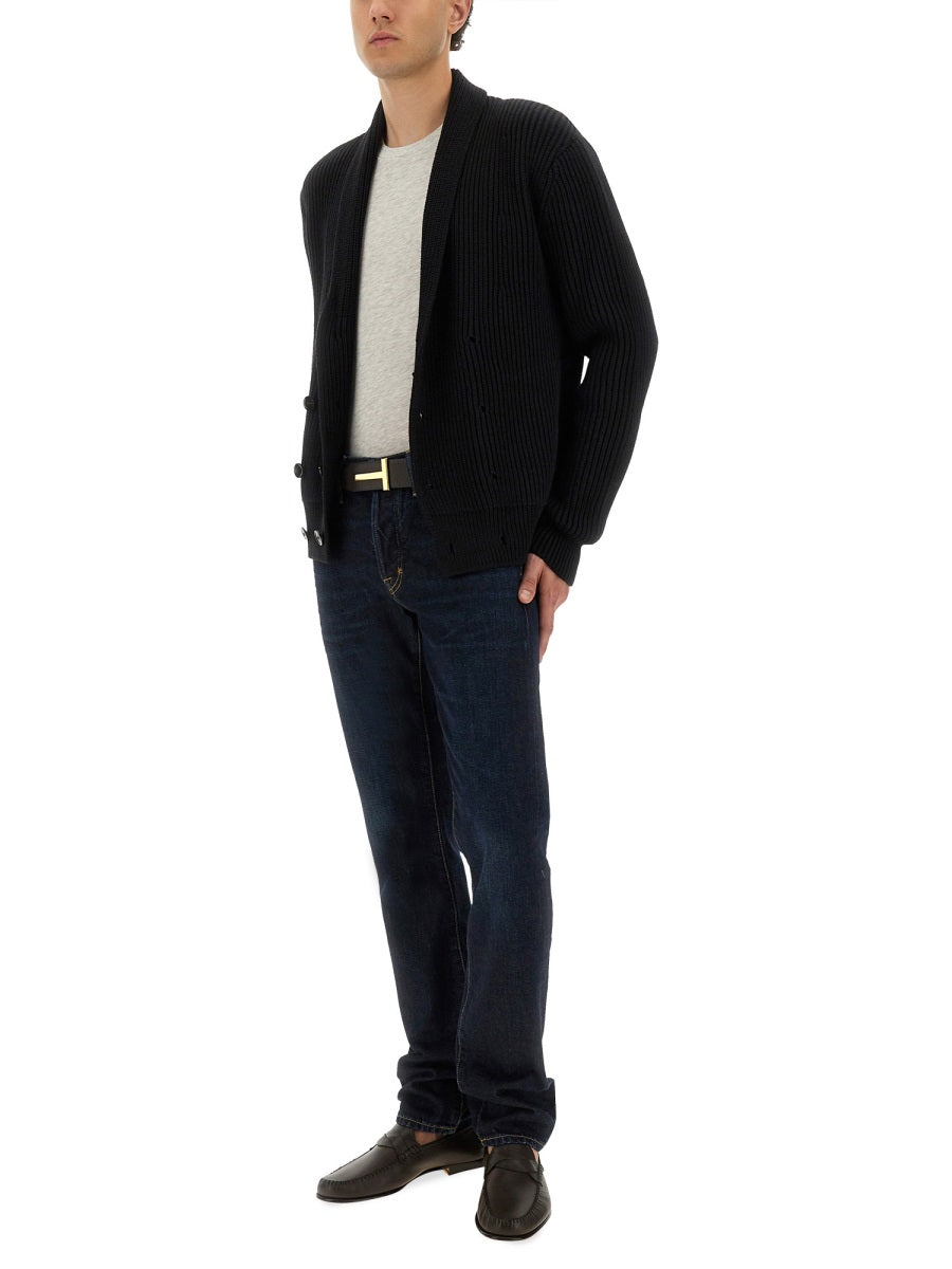 Tom Ford Men Double-Breasted Cardigan DestGlow