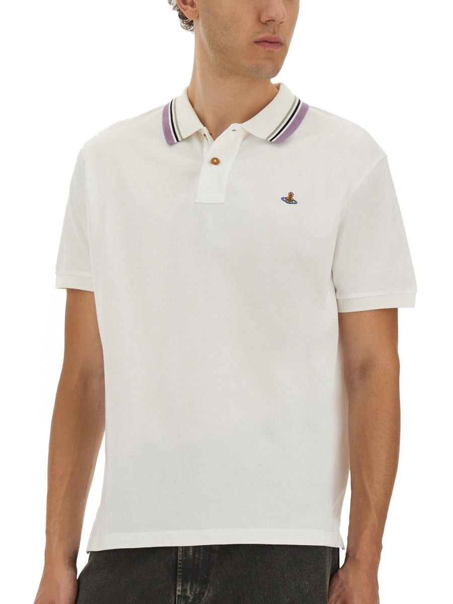 Vivienne Westwood Men Classic Cotton Pique Polo Shirt DestGlow