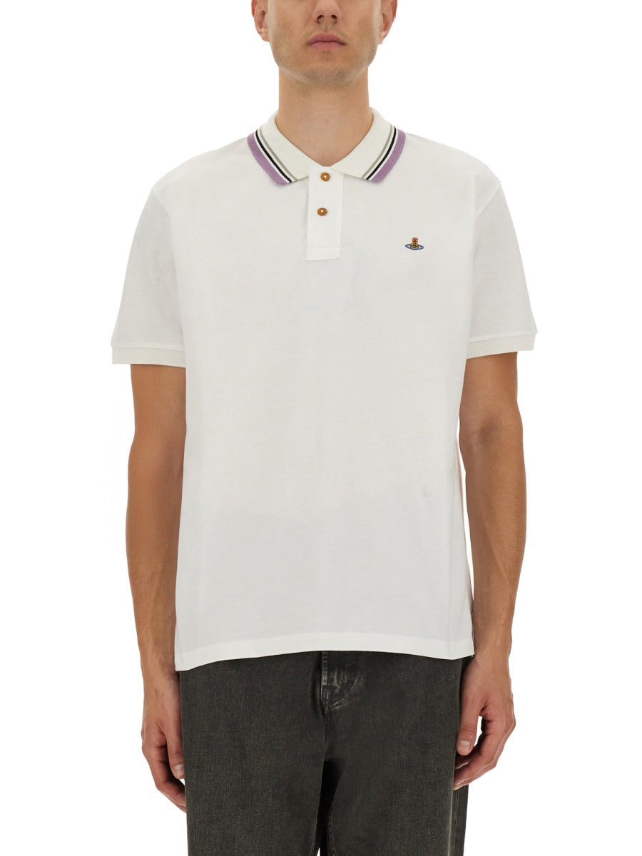 Vivienne Westwood Men Classic Cotton Pique Polo Shirt DestGlow
