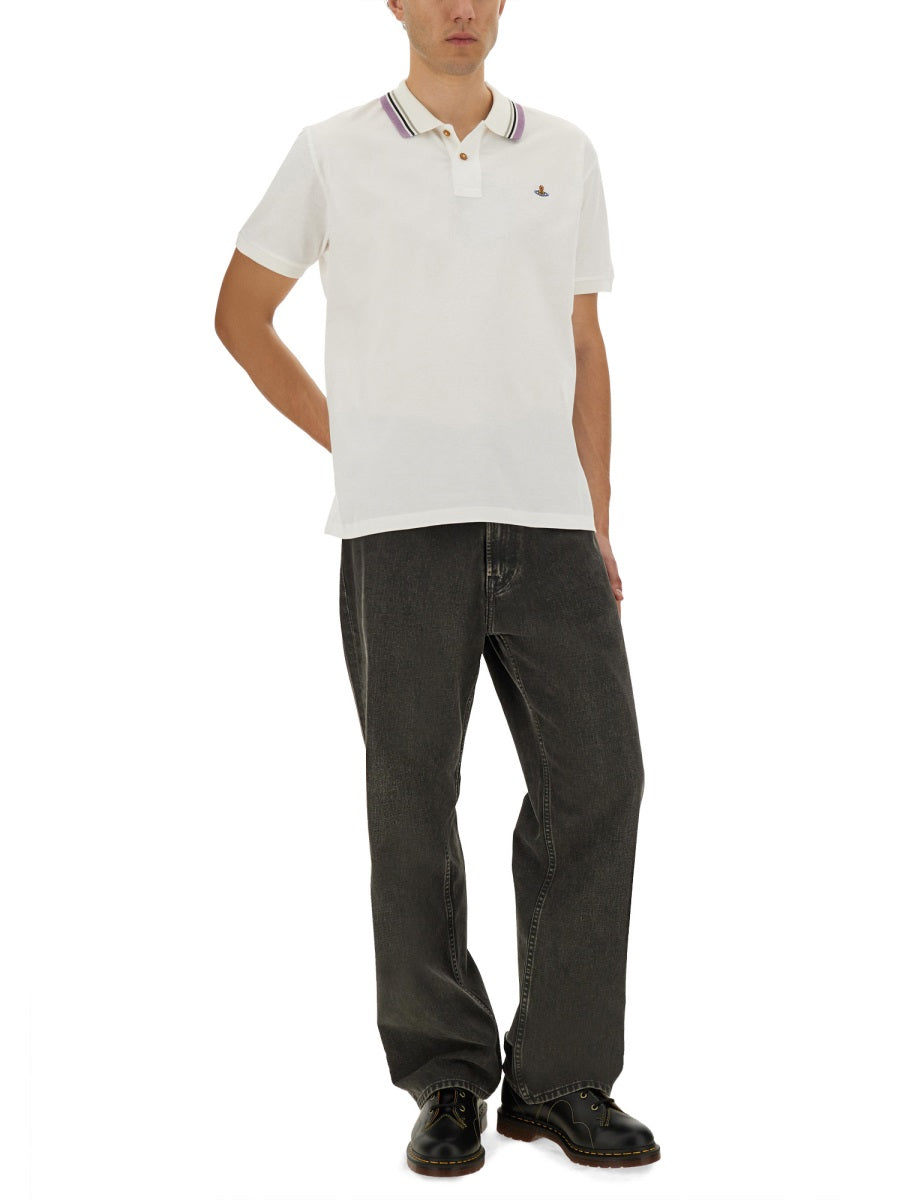 Vivienne Westwood Men Classic Cotton Pique Polo Shirt DestGlow