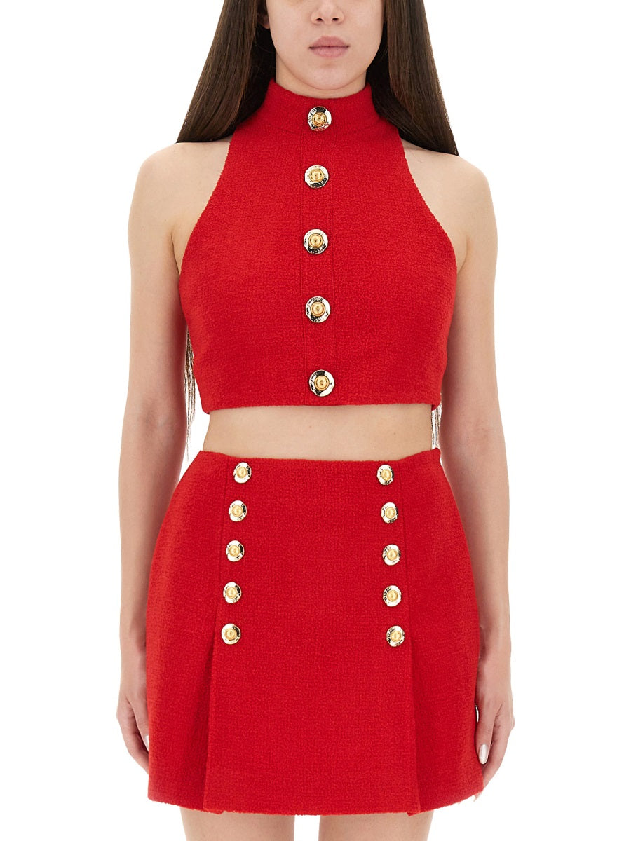 Balmain Women Wool Crop Top by Luosophy