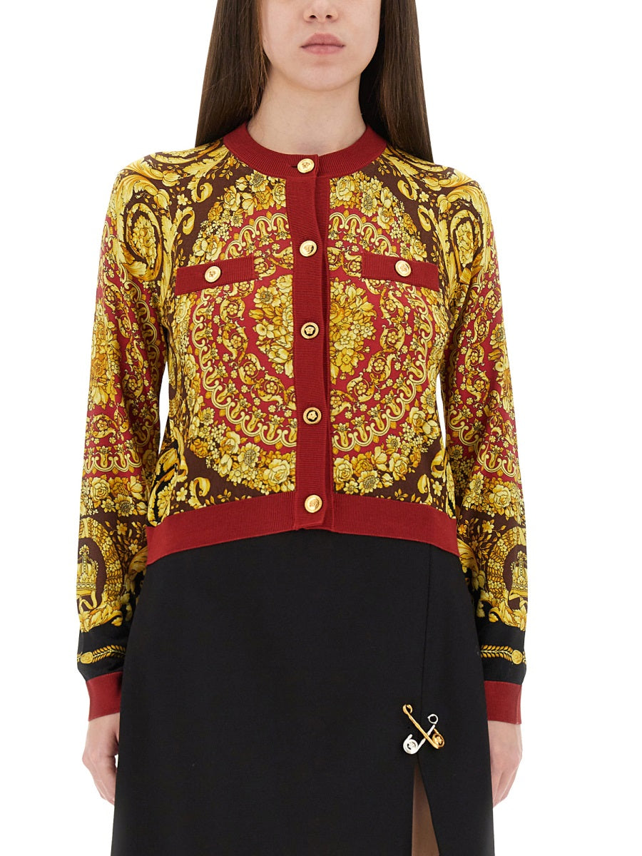 Versace Women Baroque Silk Knit Cardigan by Luosophy